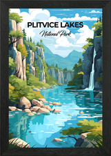Listing image for Plitvice Lakes National Framed Wall Art Poster Canvas Print Picture