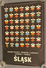 Listing image for Vintage Slask Poland Poster Original State Folk Song and Dance Ensemble
