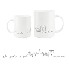 Listing image for Brussels City Skyline Mug - Belgium Souvenir Bone China Cup Gift for Travellers