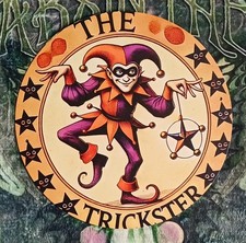 Listing image for THE TRICKSTER / JESTER / CLOWN NOVELTY DESIGN PRINT CIRCULAR SIGN METAL WALL ART
