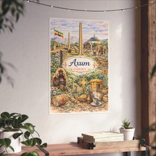 Listing image for Axum Ethiopia Poster | Aksum Travel Print, Wall Art