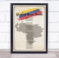 Listing image for Venezuelan National Anthem Border Wall Art Print