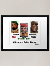 Listing image for Alliance of Sahel States Framed Art Framed Wall Art Poster Canvas Print Picture