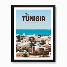 Listing image for Visit Tunisia Art Print Framed Wall Art Poster Canvas Print Picture