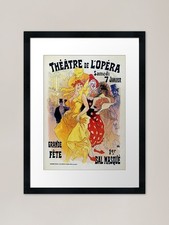 Listing image for Vintage masquerade carnaval ball Pa Framed Wall Art Poster Canvas Print Picture