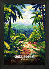 Listing image for Gola Forest, Liberia Illustration Framed Wall Art Poster Canvas Print Picture