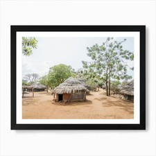 Listing image for African Village In East Africa Art Framed Wall Art Poster Canvas Print Picture