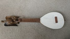 Listing image for Antique Hand Carved Folk Lute String Instrument Bird Head Decorative Tribal