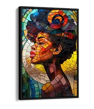 Listing image for BEAUTIFUL PORTRAIT OF CREOLE WOMAN FLOAT EFFECT FRAMED CANVAS ART PIC PRINT
