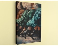 Listing image for Folk Dance Wall Art Canvas Print Traditional Celtic Decor