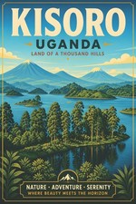 Listing image for Kisoro Uganda Vintage Travel Poster Print Retro Wall Art