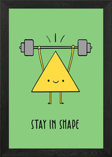 Listing image for Stay In Shape Framed Wall Art Poster Canvas Print Picture