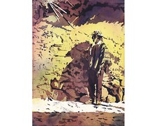 Listing image for Quechua man in the Sacred Valley. Watercolor painting (fine art print).