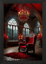 Listing image for Gothic Vampire's Throne Room Framed Wall Art Poster Canvas Print Picture