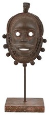 Listing image for Ivory Coast Primitive Tribal Mask Rustic Global Ethnic Cultural Heritage Decor