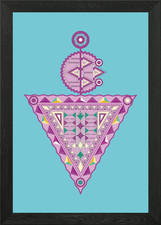 Listing image for Geometric Amazigh Design Framed Wall Art Poster Canvas Print Picture