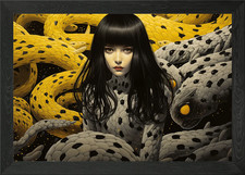 Listing image for Goddess Of Snakes Framed Wall Art Poster Canvas Print Picture