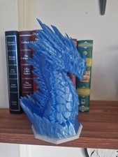 Listing image for Blue Ice Dragon Bust Statue - Fantasy Mythical Creature Figurine Collectible...