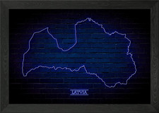 Listing image for Latvia Framed Wall Art Poster Canvas Print Picture