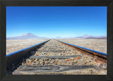 Listing image for Railway in Bolivia Framed Wall Art Poster Canvas Print Picture