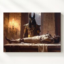 Listing image for Anubis Tomb Ritual Canvassacred Afterlife Ceremony Wall Art
