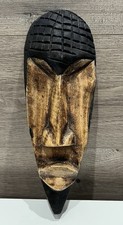 Listing image for Hand Carved Wooden Tribal Folklore Ritual Mask Wall Art Made In Ghana 12”