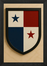 Listing image for Panama Flag Shield Framed - Marble Framed Wall Art Poster Canvas Print Picture