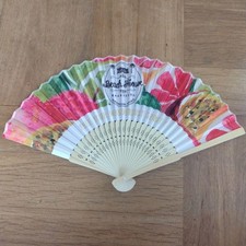 Listing image for Mauritius Folding Fan 8.3in Linen/Nylon Material Unused Elegant Accessory
