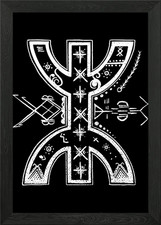 Listing image for Amazigh Berber Symbol Framed Wall Art Poster Canvas Print Picture