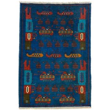 Listing image for Afghan War Weapons Carpet Cultural Heritage Decor Rug 4x2.7 ft