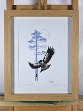 Listing image for RICHARD SHORTY “OWL NIGHT HUNTER” FIRST NATIONS NORTHWEST COAST ART PRINT