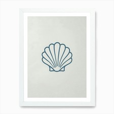 Listing image for Shell Art Print Framed Wall Art Poster Canvas Print Picture