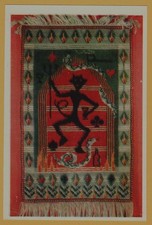 Listing image for 1971 Lithuanian Folk Art Devil Demon Satan Baltic Occult Mythology Postcard