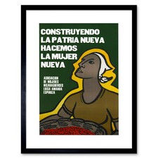 Listing image for Sandinista Nicaragua New Women Espinoza Poster Framed Wall Art Print 12X16 In