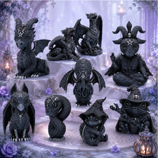 Listing image for Dark Creature Figurines Gothic Mythical Demon Collectible Gift Shelf Decor