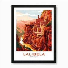 Listing image for Ethiopia Lalibela Travel Art Print Framed Wall Art Poster Canvas Print Picture
