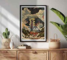 Listing image for Giratina Pokémon Poster, Japanese Dark Fantasy Art Style, Legendary Ghost & Drag