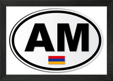 Listing image for Armenia AM Plate Framed Wall Art Poster Canvas Print Picture