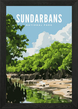 Listing image for Sundarbans National Park Framed Wall Art Poster Canvas Print Picture