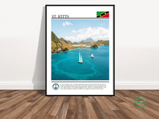 Listing image for ST. KITTS- Travel Poster Print-Beach -Vacation-Gift Wall Art Decor (2)