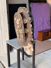 Listing image for Vintage Igbo Maiden Spirit Mask Carved Wood Crest Nigeria Art 24"