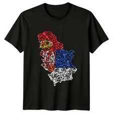 Listing image for Serbia Flag Map Polygonal Mesh T-Shirt Serbian Pride Serbia Gift For Him And Her
