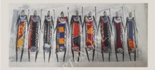Listing image for "Pillars of Heritage" African Canvas Painting Wall Art