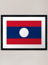 Listing image for Flag of Laos Framed Art Print Framed Wall Art Poster Canvas Print Picture
