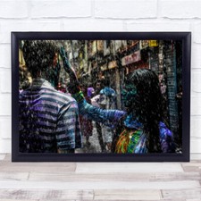 Listing image for Festival Celebration Ritual Ceremony Colourful Streets Wall Art Print
