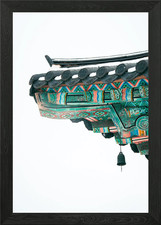Listing image for Korean Traditional Roof Framed Wall Art Poster Canvas Print Picture