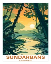 Listing image for Tranquil Sundarbans Rainforest Wall Art Poster Premium Quality