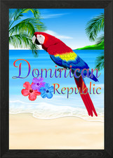Listing image for Dominican Republic Beach Framed Wall Art Poster Canvas Print Picture