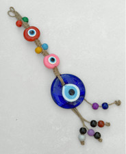 Listing image for Evil Eye Hanging, Blue Glass Amulet Wall Decor, Small Gift 🧿