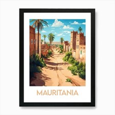 Listing image for Affiche de voyage Mauritania Art Pr Framed Wall Art Poster Canvas Print Picture